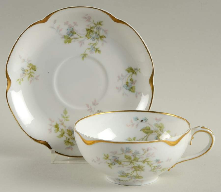 Schleiger 904D Flat Cup & Saucer Set by Haviland-1