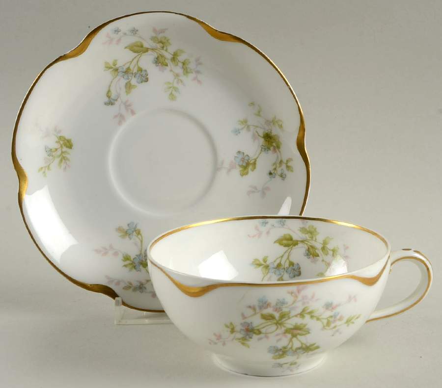 Schleiger 904D Flat Cup & Saucer Set by Haviland-1