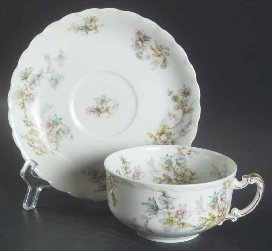 Schleiger 91 Flat Cup & Saucer Set by Haviland-1