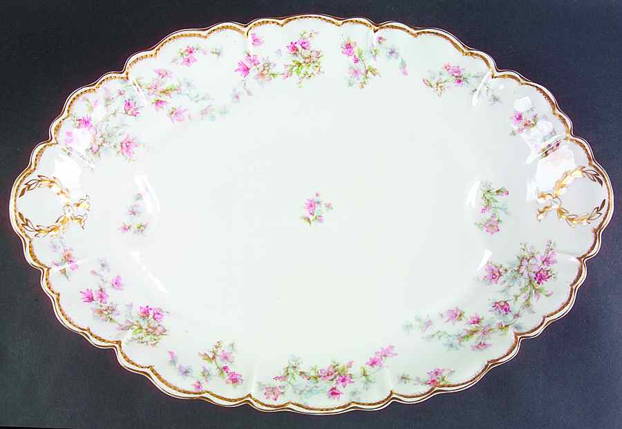 Schleiger 91A 18" Oval Serving Platter by Haviland-1