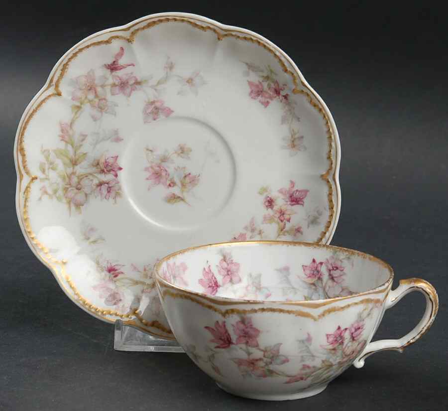 Schleiger 91A Flat Cup & Saucer Set by Haviland-1
