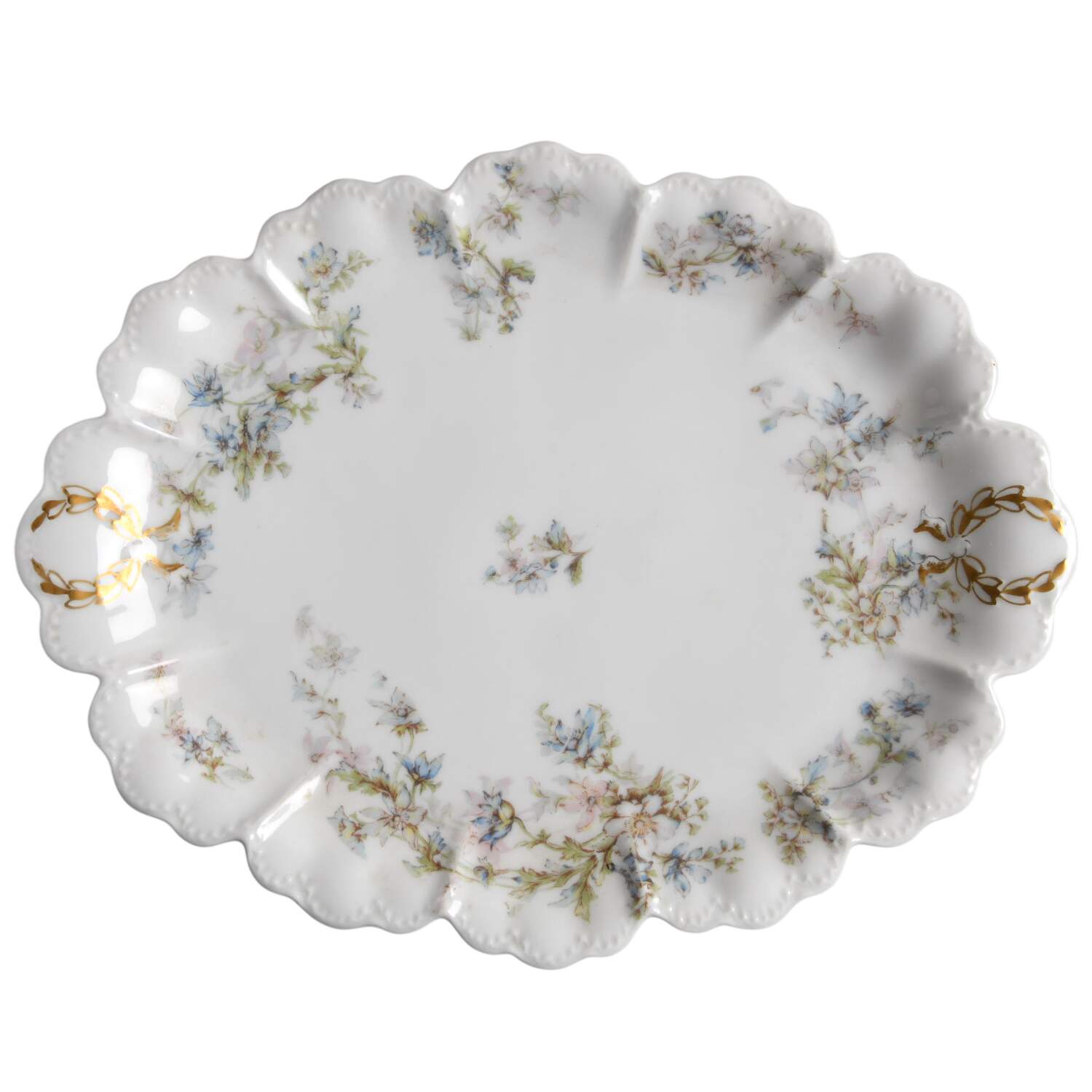 Schleiger 91h 11" Oval Serving Platter by Haviland-1