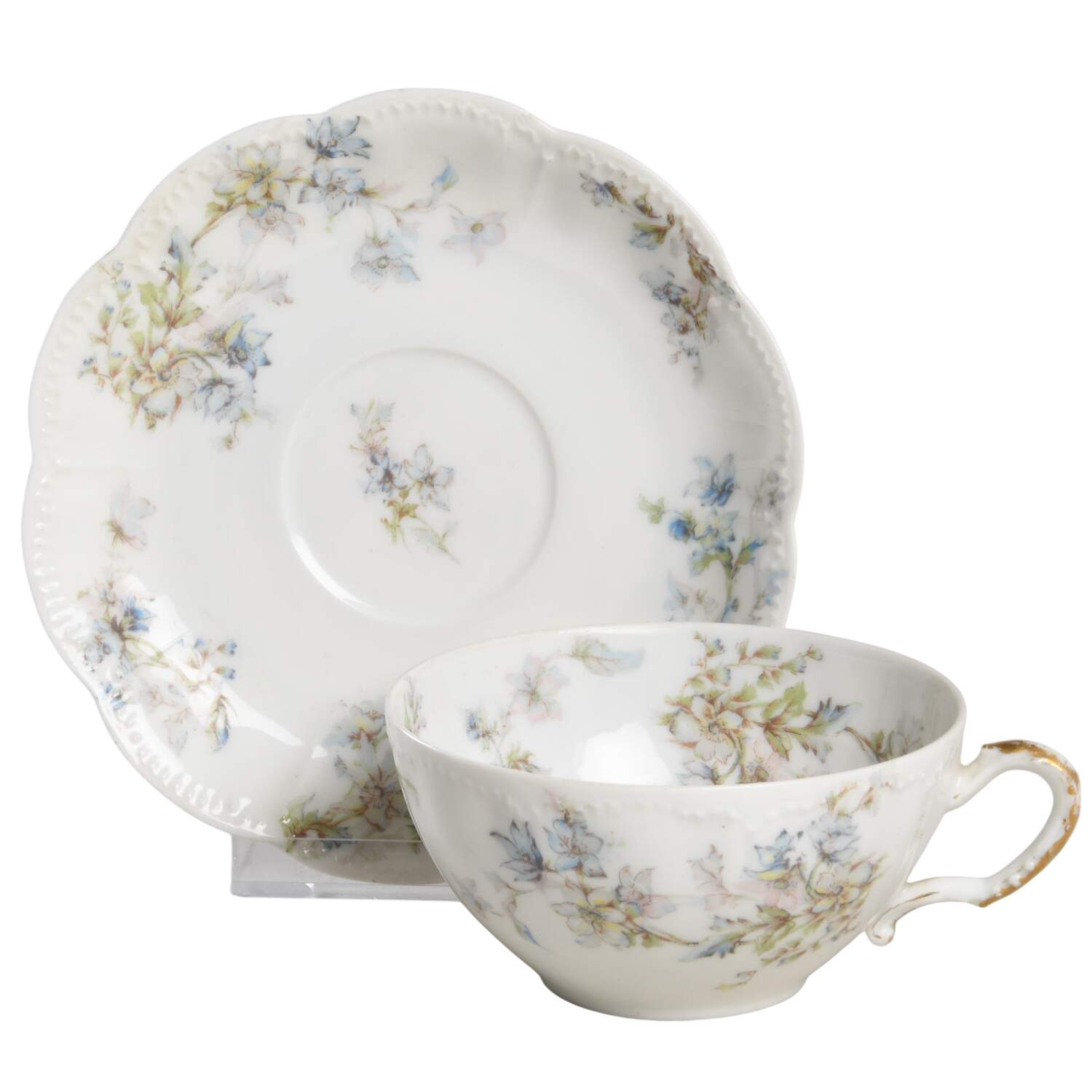 Schleiger 91h Flat Cup & Saucer Set by Haviland-1