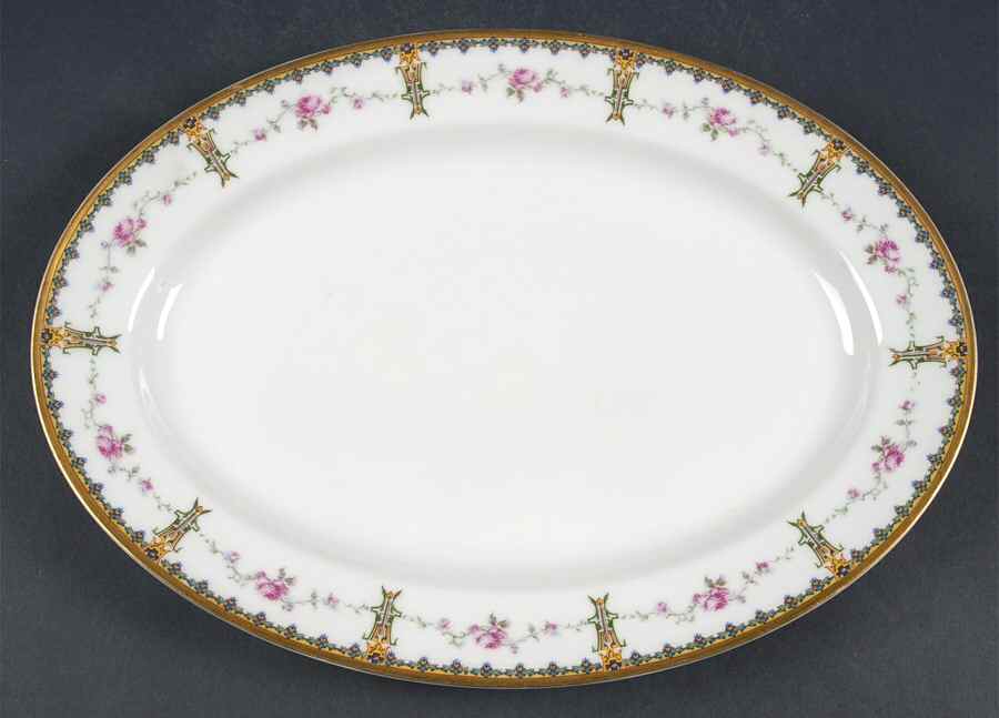 Schleiger 920 11" Oval Serving Platter by Haviland-1