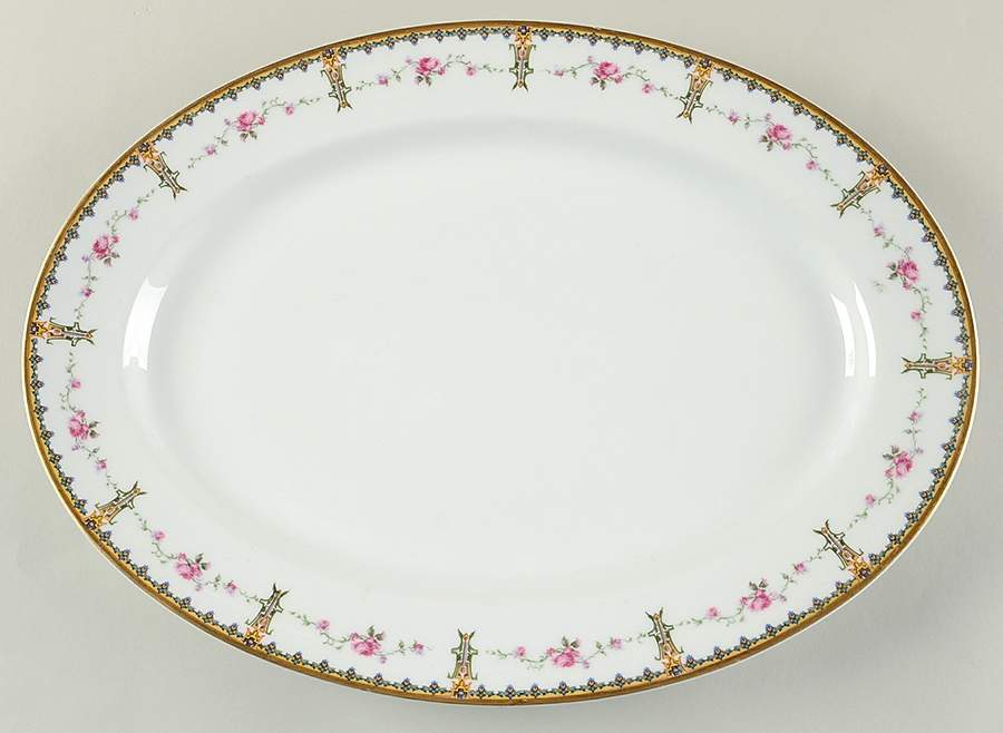 Schleiger 920 14" Oval Serving Platter by Haviland-1