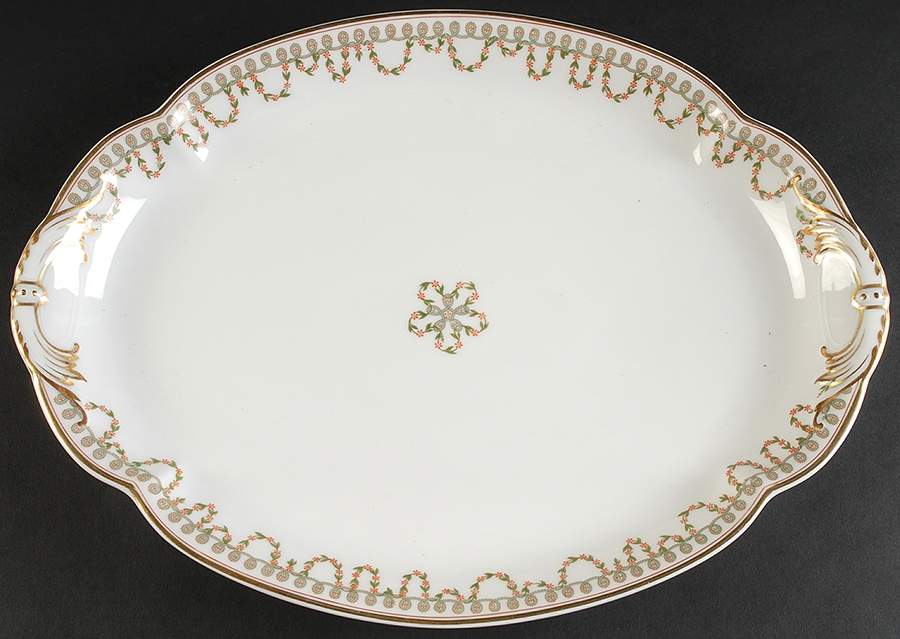 Schleiger 935 16" Oval Serving Platter by Haviland-1
