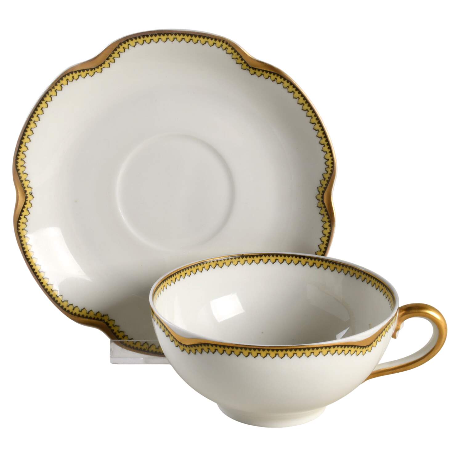 Schleiger 94 Flat Cup & Saucer Set by Haviland-1