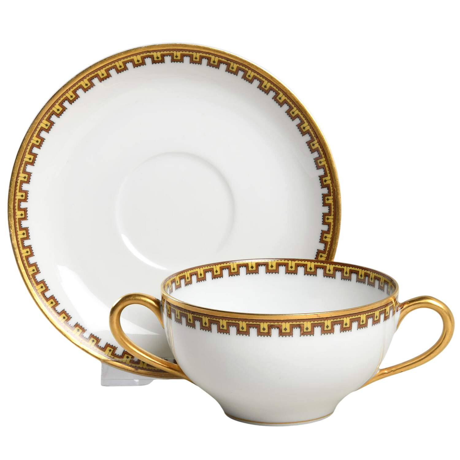 Schleiger 962 Flat Bouillon Cup & Saucer by Haviland-1