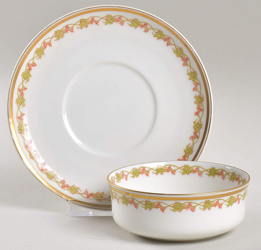 Schleiger 964 Ramekin & Saucer Set by Haviland-1