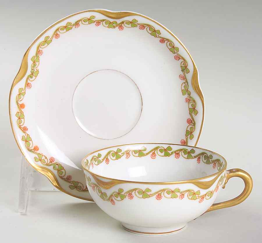 Schleiger 98C Flat Demitasse Cup & Saucer Set by Haviland-1