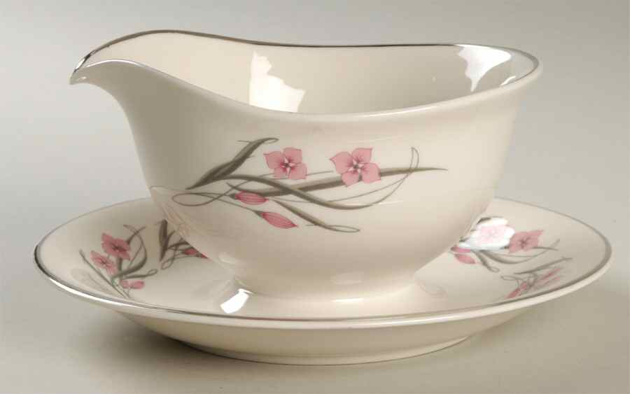 Serenade Gravy Boat with Attached Underplate by Haviland-1