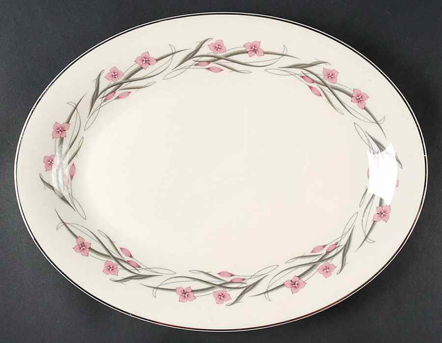 Serenade 14" Oval Serving Platter by Haviland-1