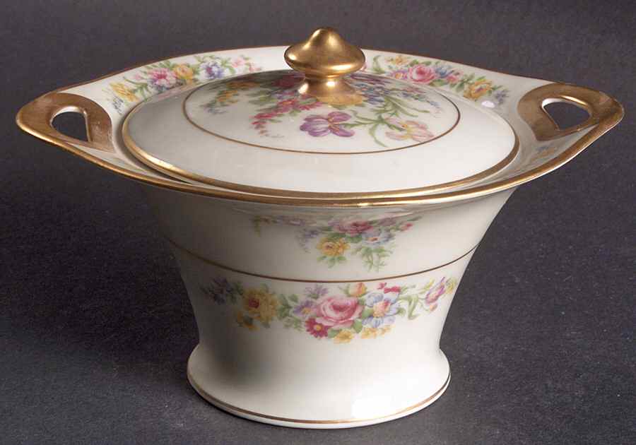 Sevres (Smooth) Sugar Bowl & Lid by Haviland-1