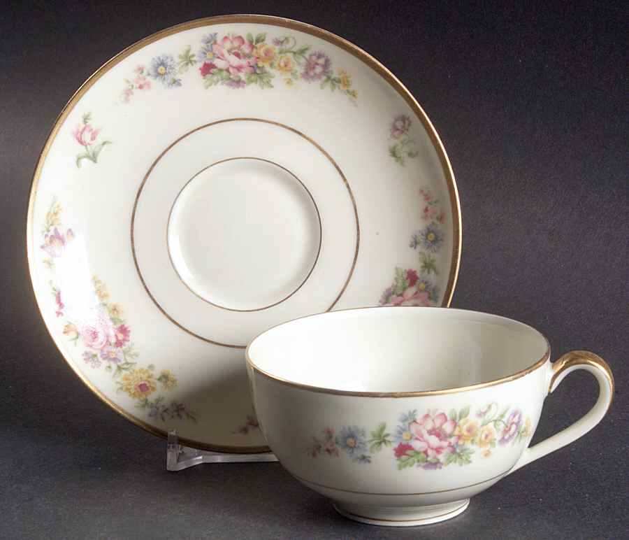 Sevres (Smooth) Flat Cup & Saucer Set by Haviland-1