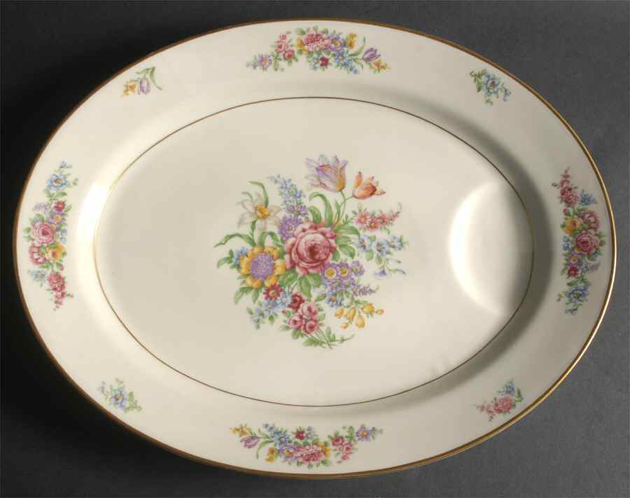 Sevres (Smooth) 15" Oval Serving Platter by Haviland-1
