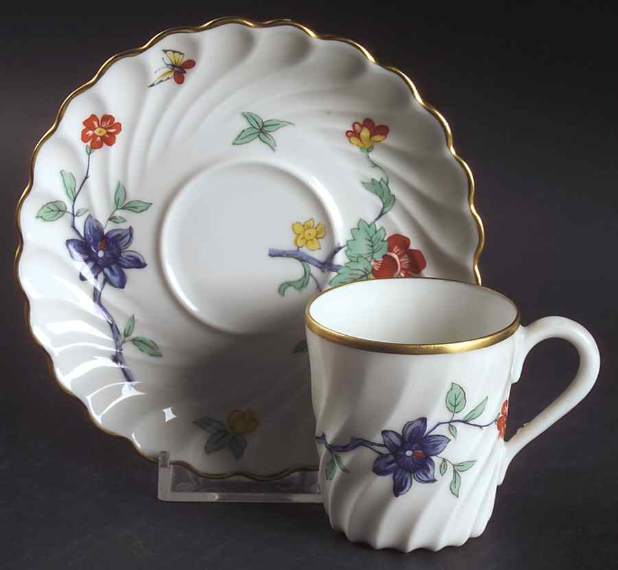 Shalimar Flat Demitasse Cup & Saucer Set by Haviland-1