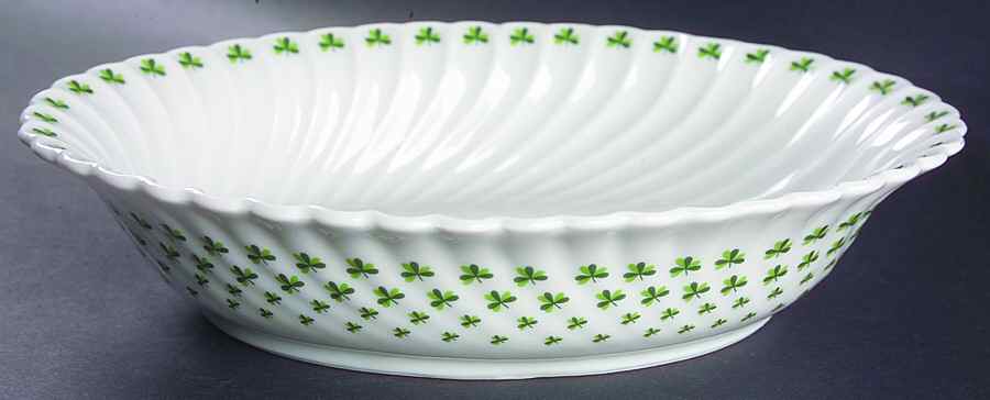 Shamrock 10" Oval Vegetable Bowl by Haviland-1