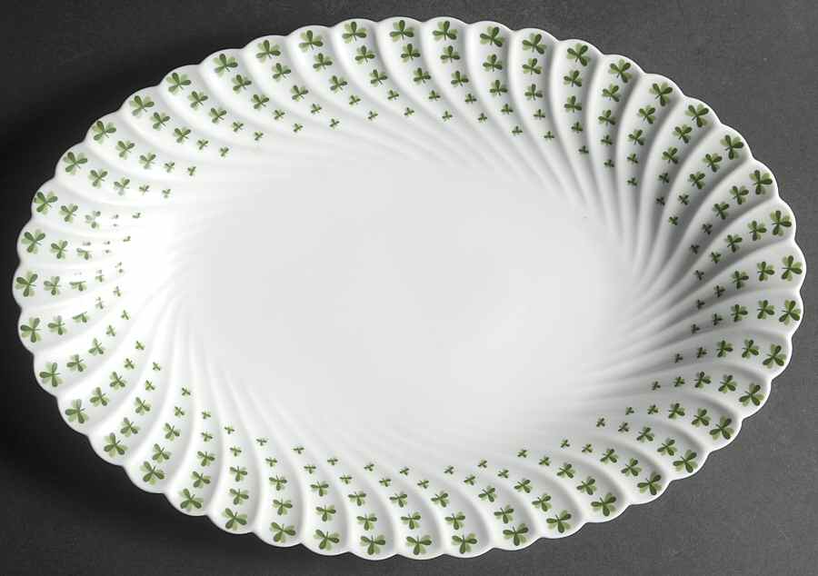 Shamrock 13" Oval Serving Platter by Haviland-1