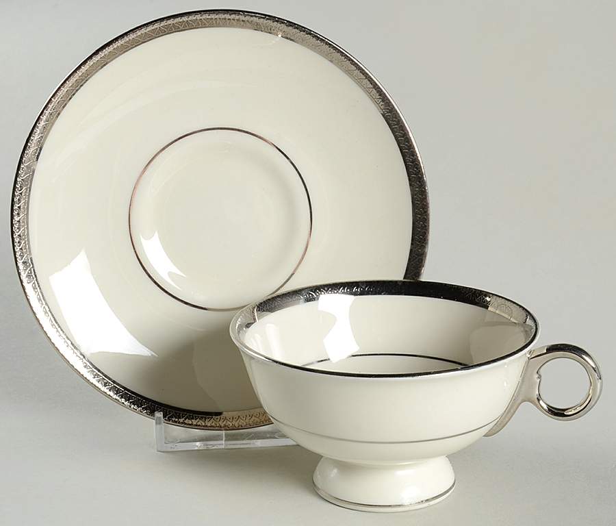 Shelton Footed Cup & Saucer Set by Haviland-1