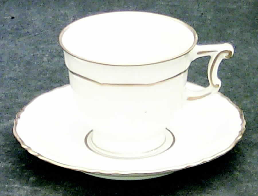 Sheraton (Louis XIV Shape) Footed Demitasse Cup & Saucer Set by Haviland-1