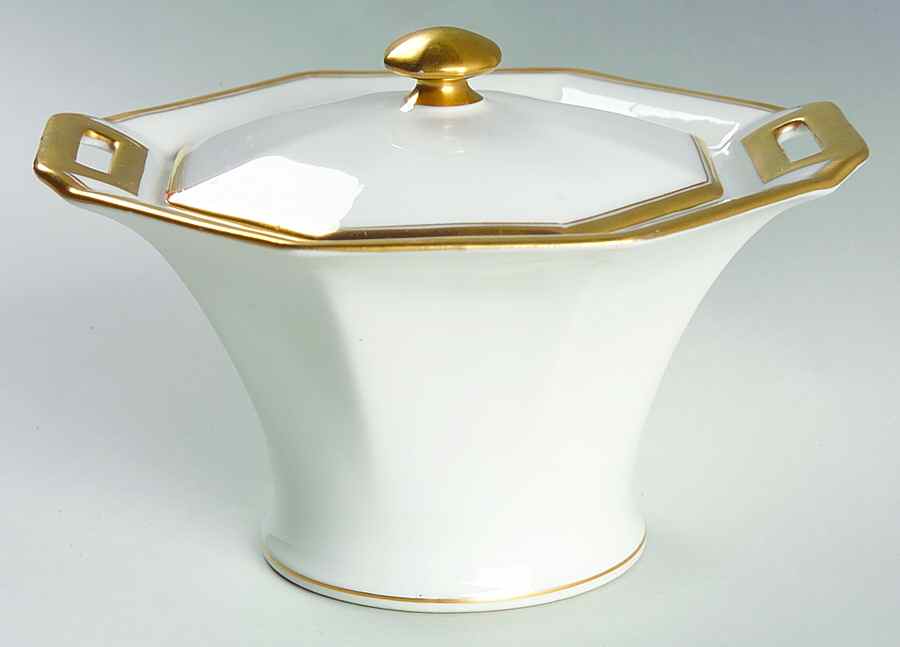 Sheraton (12 Sided) Sugar Bowl & Lid by Haviland-1