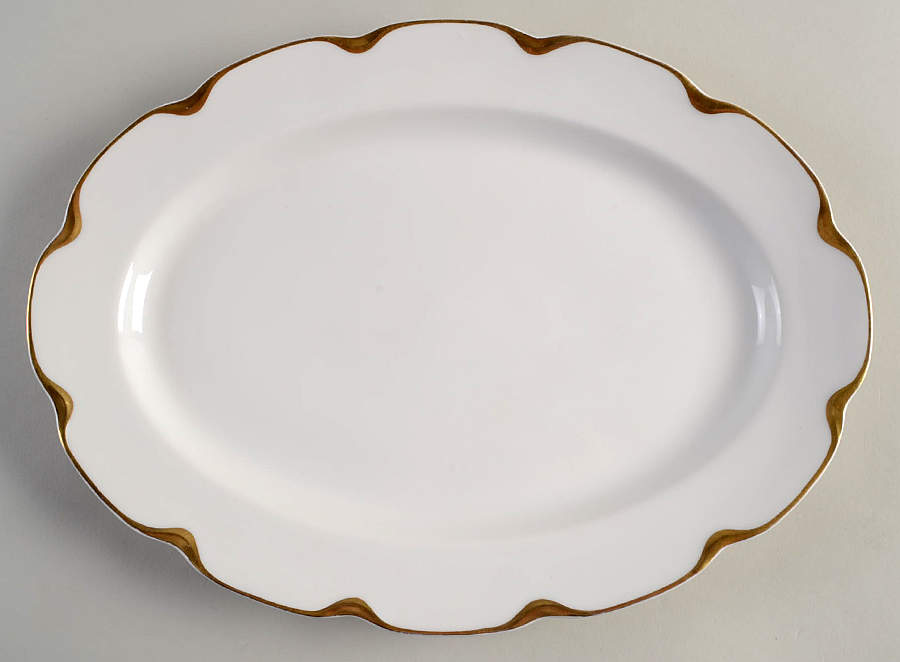 Silver Anniversary 13" Oval Serving Platter by Haviland-1