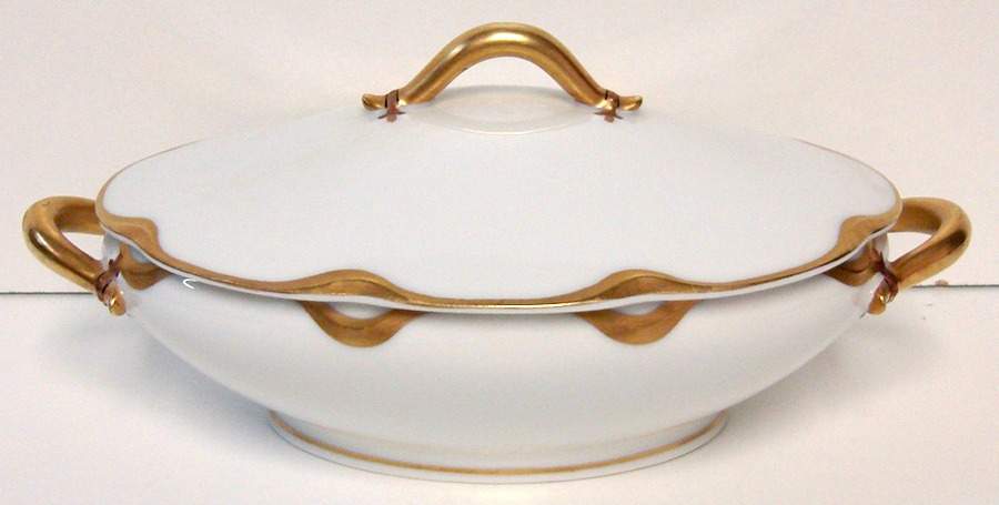 Silver Anniversary Small Oval Covered Vegetable by Haviland-1