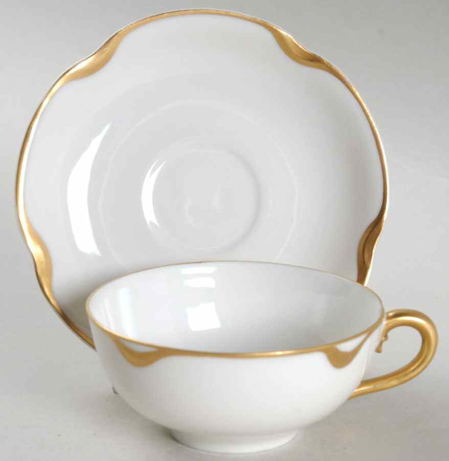 Silver Anniversary Flat Demitasse Cup & Saucer Set by Haviland-1
