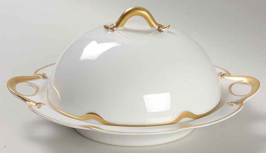 Silver Anniversary Round Covered Butter by Haviland-1