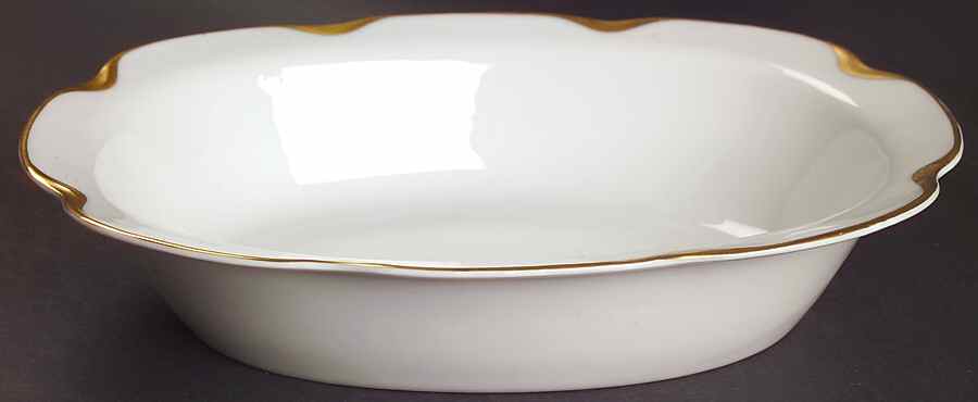Silver Anniversary 10" Oval Vegetable Bowl by Haviland-1