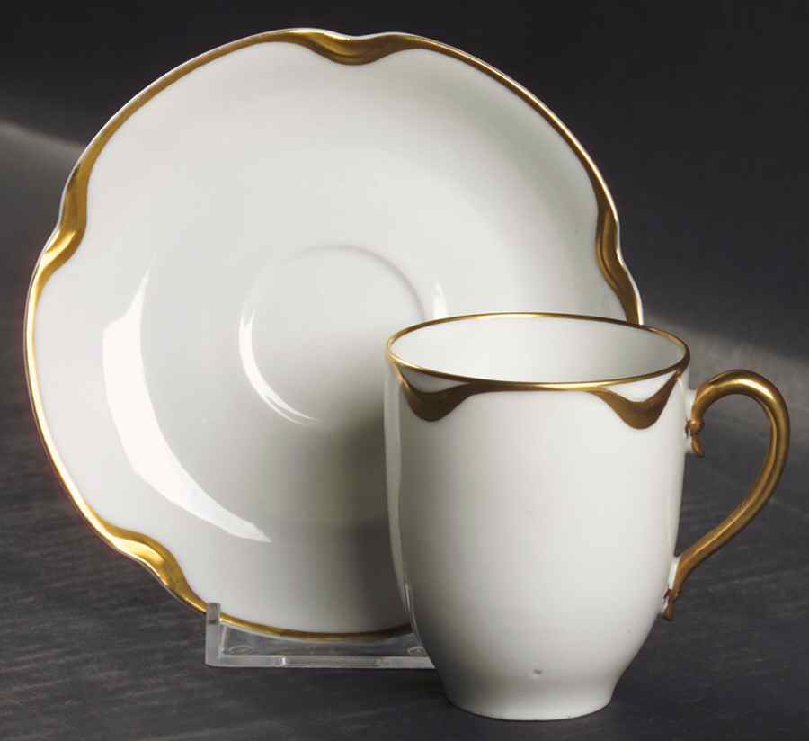 Silver Anniversary Chocolate Cup & Saucer Set by Haviland-1