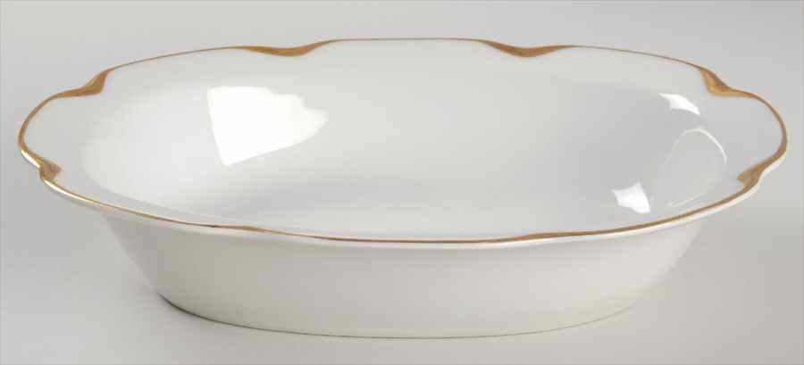 Silver Anniversary 9" Oval Vegetable Bowl by Haviland-1