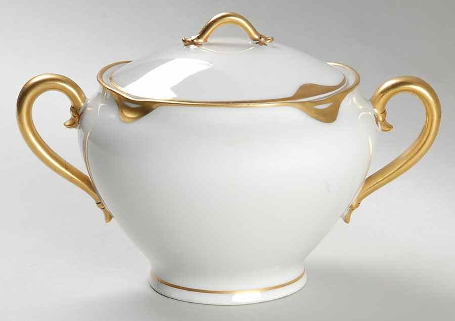 Silver Anniversary Sugar Bowl & Lid by Haviland-1