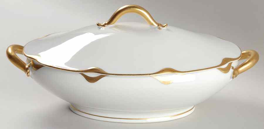 Silver Anniversary Oval Covered Vegetable by Haviland-1
