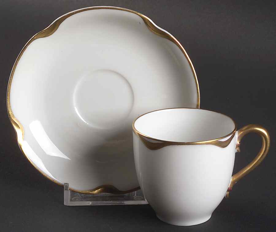 Silver Anniversary Flat Demitasse Cup & Saucer Set by Haviland-1