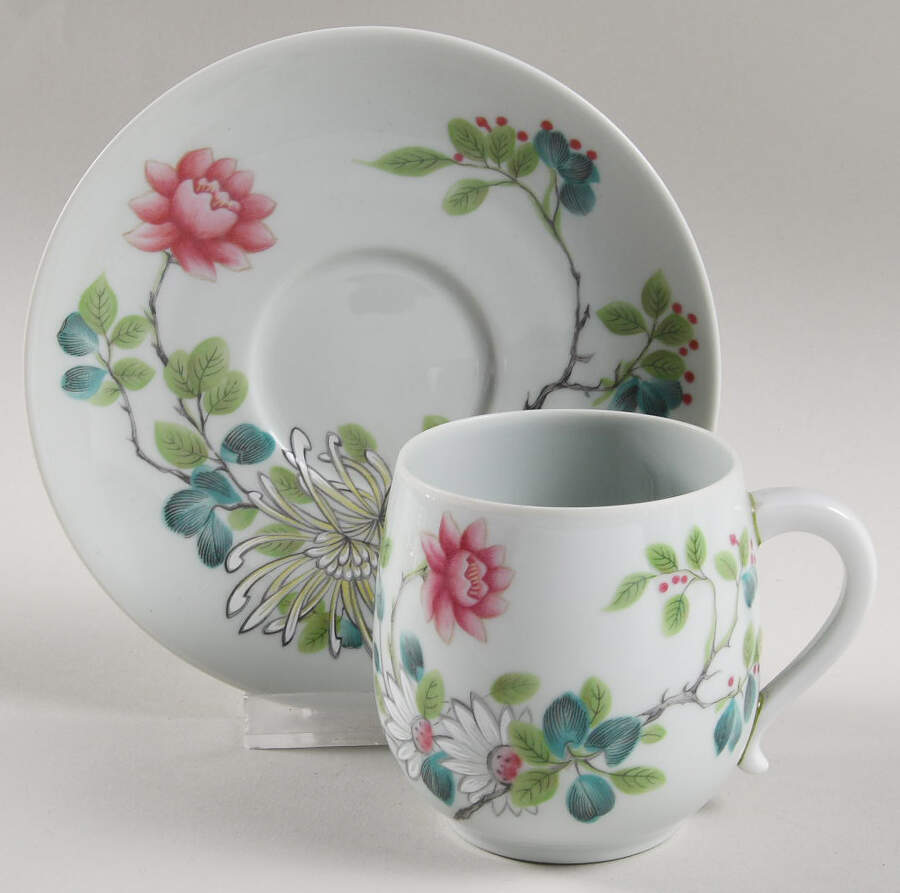 Sin Hai Flat Cup & Saucer Set by Haviland-1