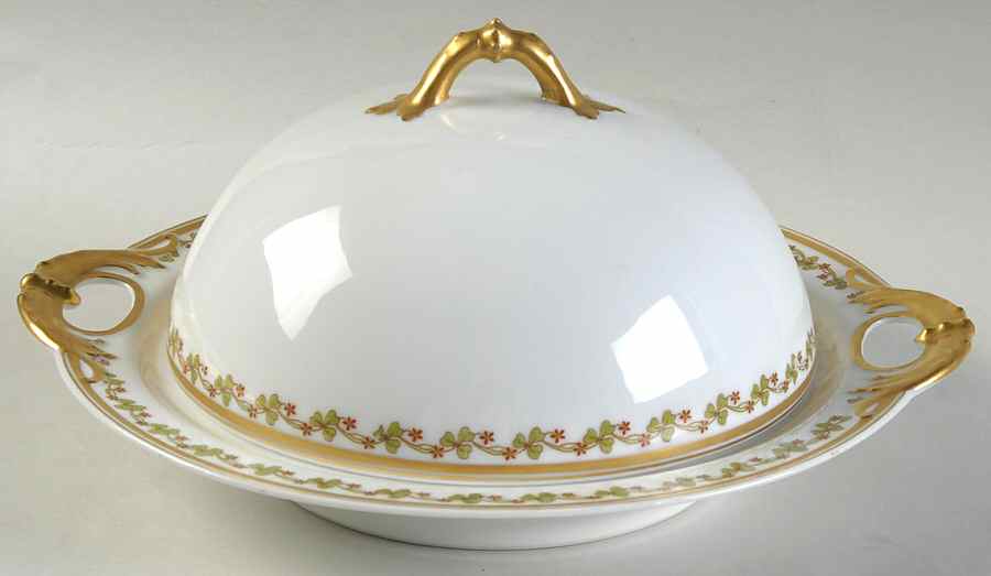 Sonderburg Round Covered Butter with Strainer by Haviland-1