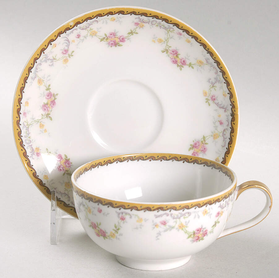 Spa Flat Cup & Saucer Set by Haviland-1