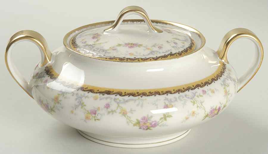 Spa Sugar Bowl & Lid by Haviland-1