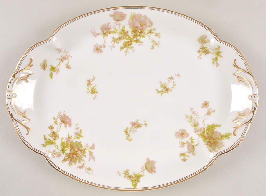 Springtime (France) 13" Oval Serving Platter by Haviland-1