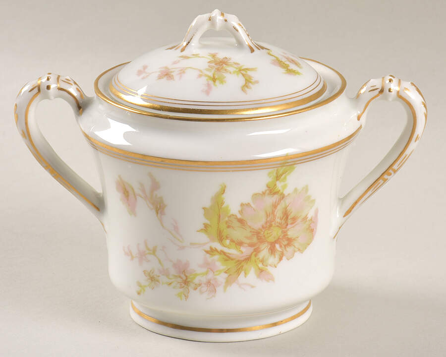 Springtime (France) Sugar Bowl & Lid by Haviland-1