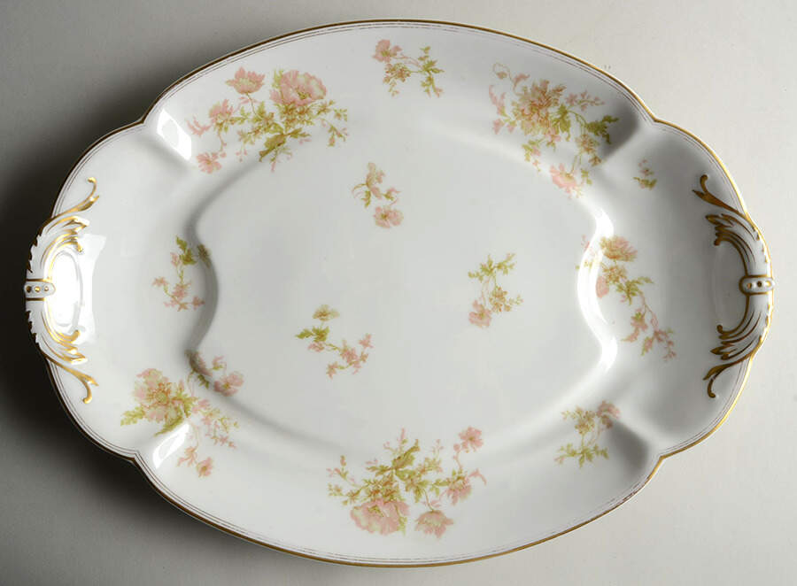 Springtime (France) 18" Oval Serving Platter by Haviland-1