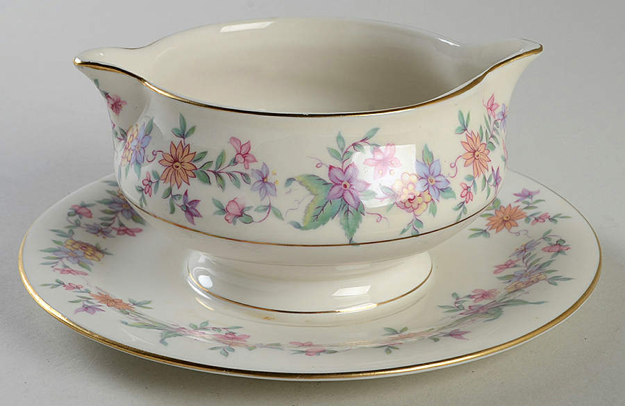 Springtime (New York) Gravy Boat with Attached Underplate by Haviland-1