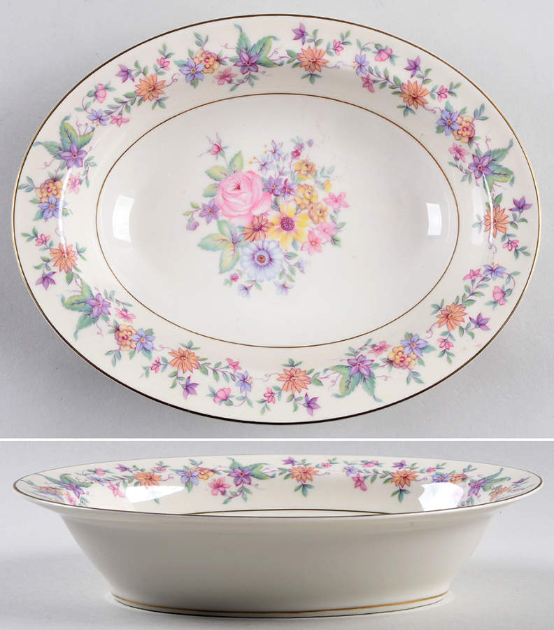 Springtime (New York) 9" Oval Vegetable Bowl by Haviland-1