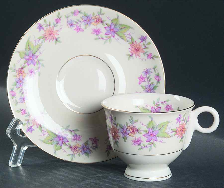 Springtime (New York) Footed Demitasse Cup & Saucer Set by Haviland-1