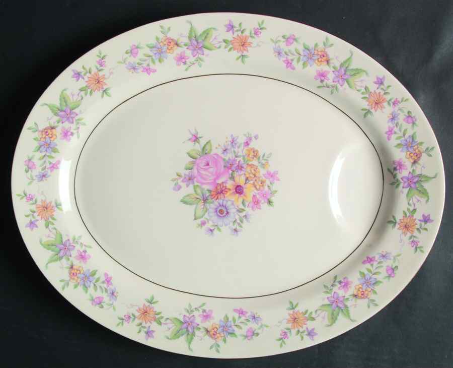 Springtime (New York) 16" Oval Serving Platter by Haviland-1