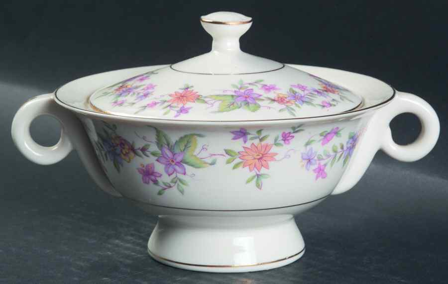 Springtime (New York) Sugar Bowl & Lid by Haviland-1