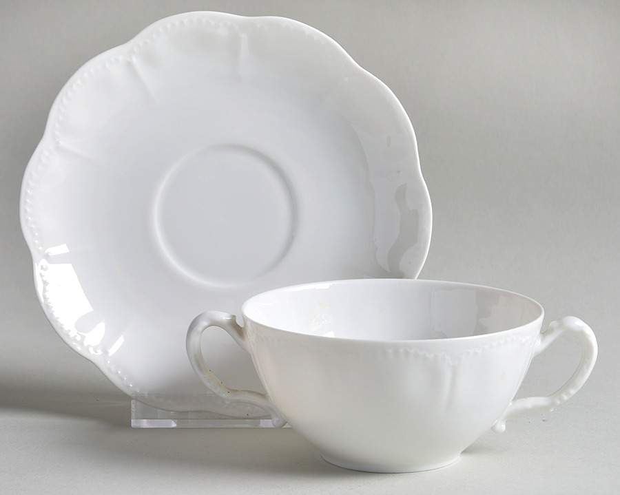 Star Flat Bouillon Cup & Saucer by Haviland-1