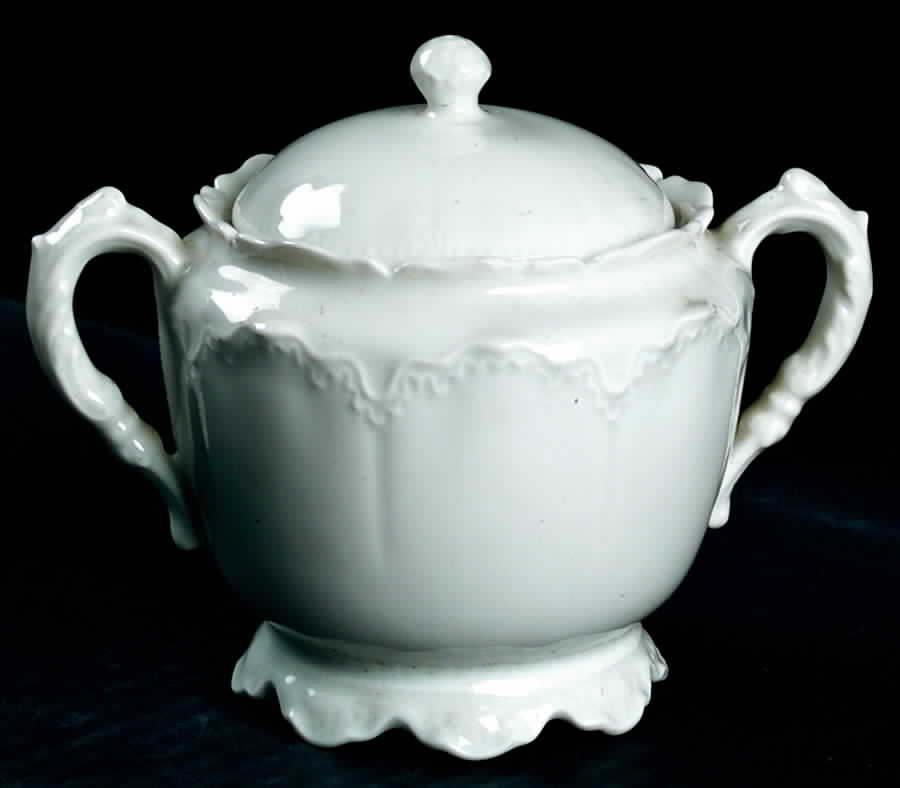 Star Sugar Bowl & Lid by Haviland-1