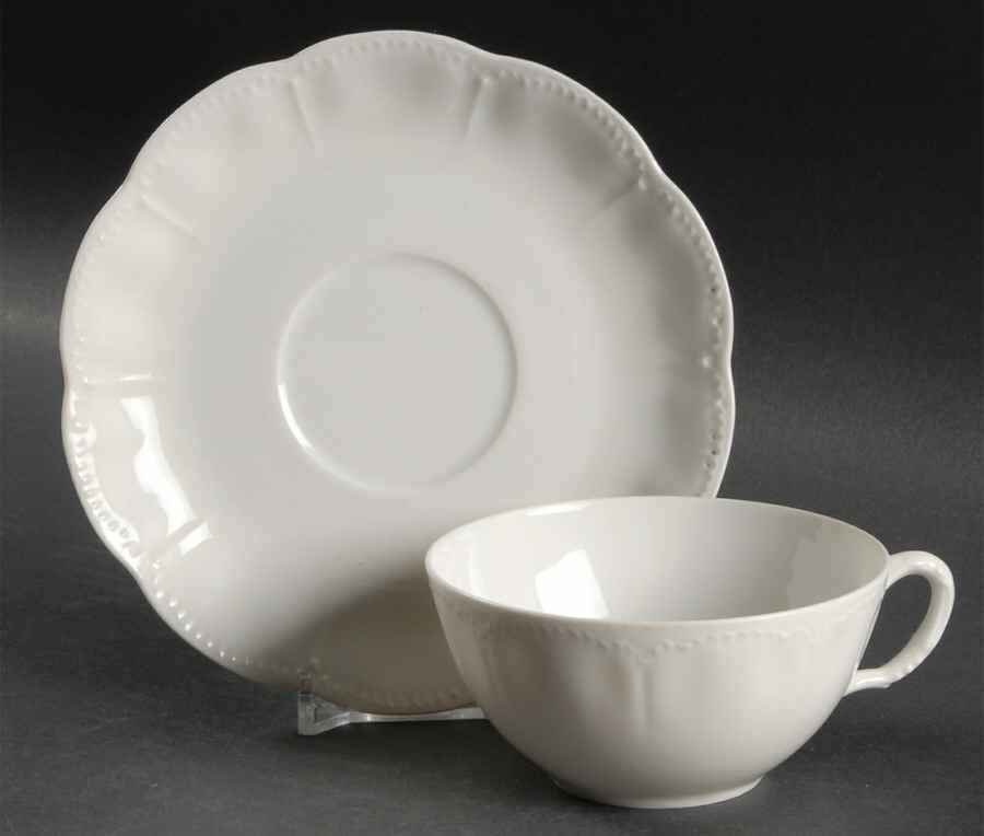 Star Flat Cup & Saucer Set by Haviland-1
